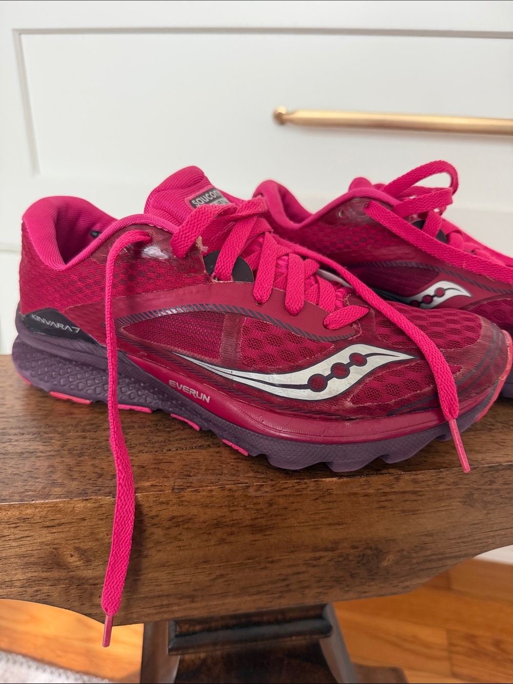 Saucony Women's Hot Pink and Purple Kinvara Running Shoes